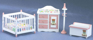 CLA91213 White/Pink Nursery Set by Classics