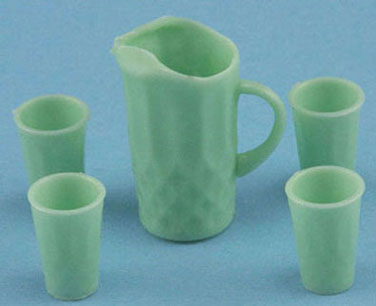 CB88J - Pitcher & Glasses Set, Jadite