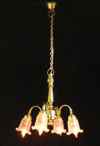 CK3017 4 Down-Arm Frosted Tulip Chandelier by Cir-Kit