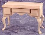 CLA08655 Three Drawer Desk-Unfinished by Classics