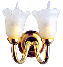 HW2673 Double Frosted Tulip Wall Sconce by Houseworks