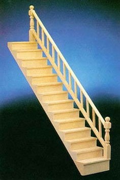 CLA70283 Straight Staircase w/Rail by Classics