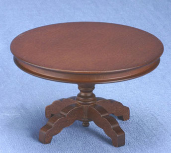 CLA10545 Walnut Round Pedestal Dining Table by Classics