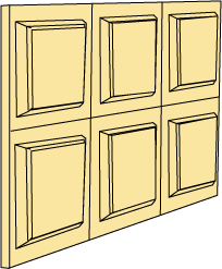 CLA71071 6 Raised Wainscot Panels by Classics