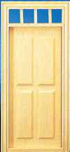 CLA86001 1/2 inch scale 4 Panel Prehung Door by Classics