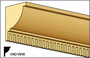 CLA70215 Dentil Cornice/Crown Molding by Classics