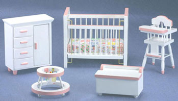 CLA91513 White/Pink Nursery Set by Classics 