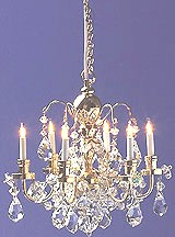 HW2812 6-Arm Nostalgia Crystal Chandelier by Houseworks