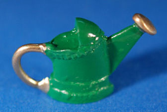 ISL0239 Watering Can, Scroll, Green/Gold Color by Island Crafts