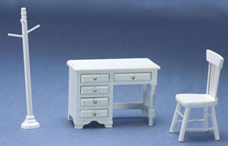 CLA10403 White Youth Desk Set by Classics