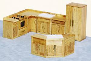 T4260 Oak Kitchen Set