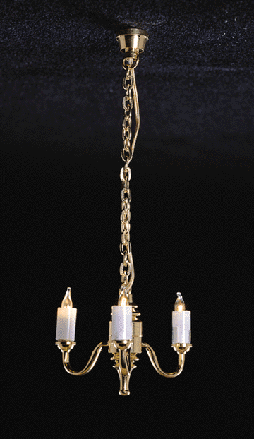 CK3001 3 Up-Arm Colonial Chandelier by Cir-Kit 