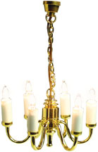 HW2010 Brass 6-arm Chandelier 12v by Houseworks 