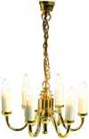 HW2010 Brass 6-arm Chandelier 12v by Houseworks 