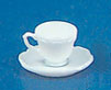 CB2719 - Cups And Saucers/White, 24Pc