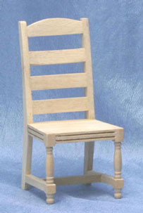 CLA08677 Ladder Back Side Chair - Unfinished by Classics