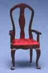 CLA00467 Mahogany Queen Anne Arm Chair by Classics 