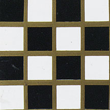 HW7310 Black and White  Tile Floor 11 inch x 17 inch by Houseworks 