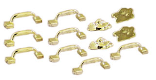 CB2725 - Window Hardware Gold 8 Handles/4 Locks