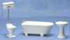 CLA91303 White Victorian Ceramic Top Flush Bathroom Set by Classics