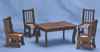 CLA10341 Walnut Dining Table & 4 Chairs by Classics