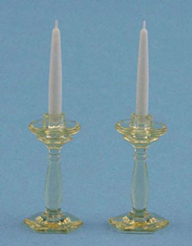 CB66A - Candlesticks, Amber