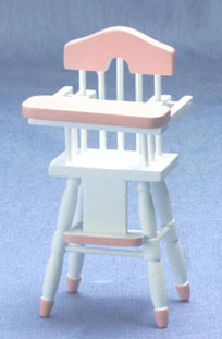 CLA10498 Pink/White High Chair by Classics