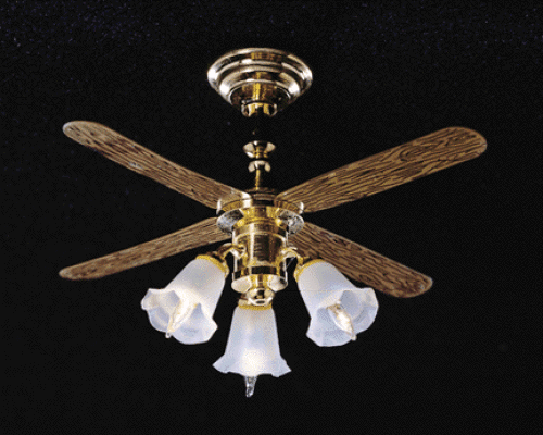 CK3951 Ceiling Fan w/3 Tulip Shades by Cir-Kit