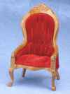 CLA10284 Burgundy Victorian Gentlemans Chair by Classics