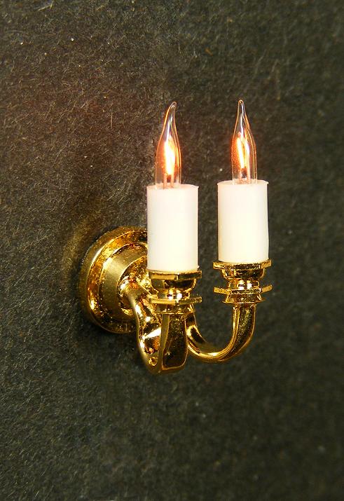 CK2601 1/2 inch scale Dual-Candle Wall Sconce by Cir-Kit