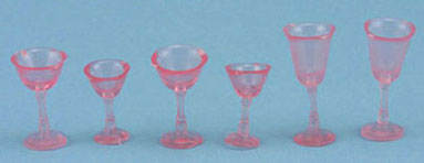 CB110P - 6 Pcs, Stemware, Pink