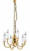 HWH2618 6 Candle Colonial Chandelier by Houseworks 