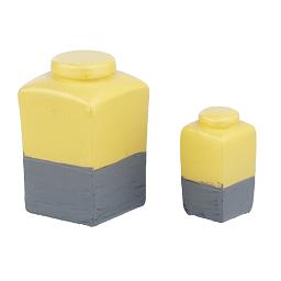 HW4022 Resin Yellow/Gray Jars by Houseworks