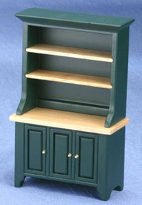 CLA10531 Oak/Hunter Green Hutch by Classics