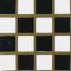 HW7310 Black and White  Tile Floor 11 inch x 17 inch by Houseworks 