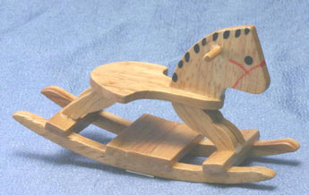 CLA10372 Oak Rocking Horse by Classics