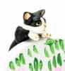 A0972BW Climbing Black/White Cat from Fingertip Fantasies