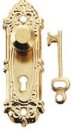 HW1139 Brass Opryland Doorknob w/Plate and Key by Houseworks