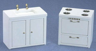 CLA91602 White Stove & Sink by Classics