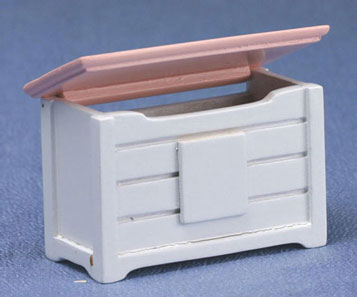 CLA10382 White/Pink Toy Box by Classics