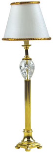 HW2571 Brass Column Floor Lamp/Crystal by Houseworks 