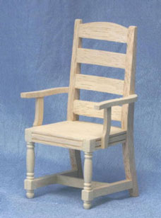 CLA08678 Ladder Back Arm Chair - Unfinished by Classics