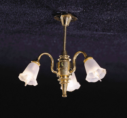 CK3005 3 Down-Arm Tulip Shade Chandelier by Cir-Kit 