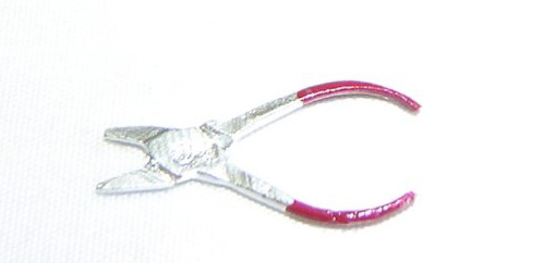 ISL01151 Needlenose Pliers, Chrome Color w/Red Grip by Island Crafts