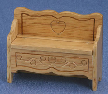 CLA10736 Oak Carved Storage Bench by Classics