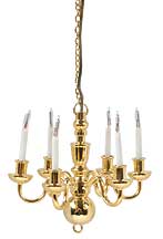 HW2524 6 Candle Colonial Chandelier by Houseworks 