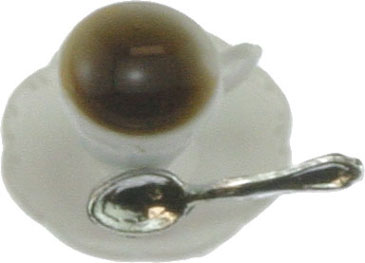 CB172 - Cup Of Coffee On Saucer with Spoon