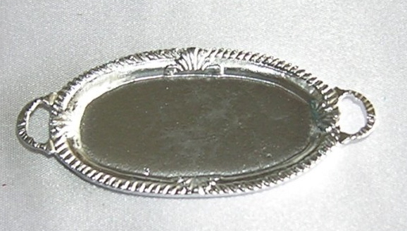 ISL0398 Large Silver Oval Tray by Island Crafts