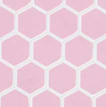 HW7327 Pink Large Hexagon floor 11 inch x 17 inch by Houseworks 