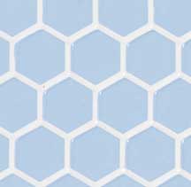 HW7328 Blue Large Hexagon floor 11 inch x 17 inch by Houseworks 